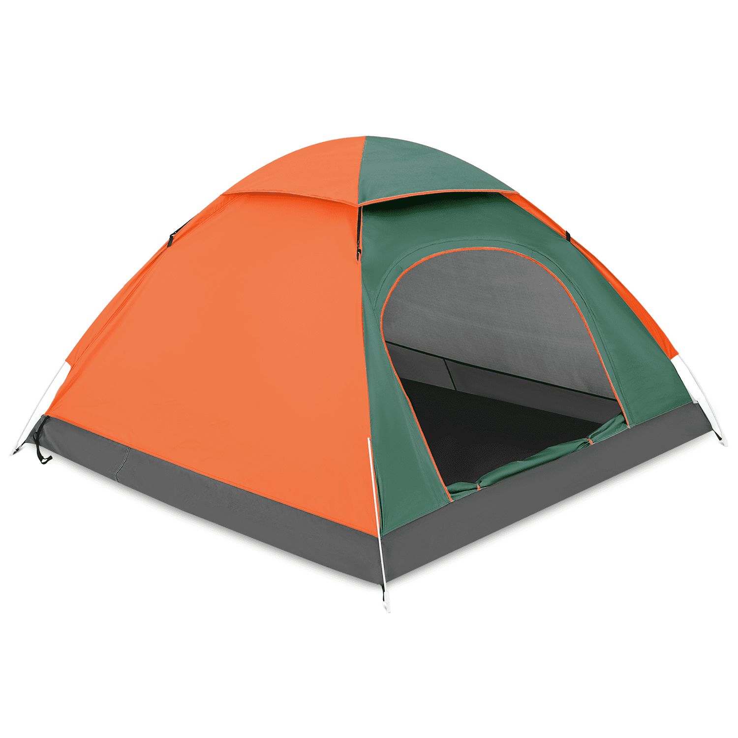 Ultralight Olive Green and Orange 2 Person Dome Camping Tent