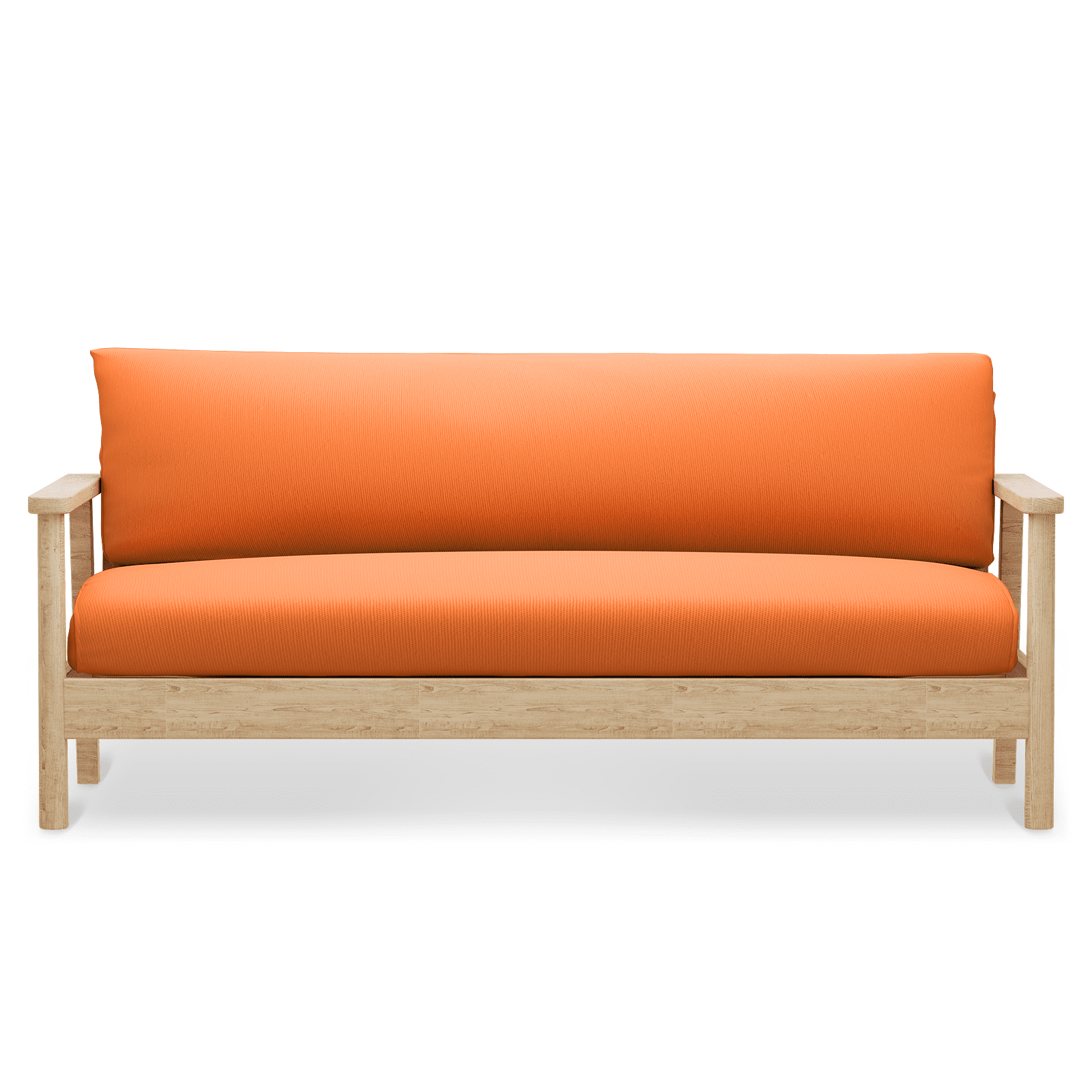 Full Size Orange Stretch Futon Cover with Zipper Closure