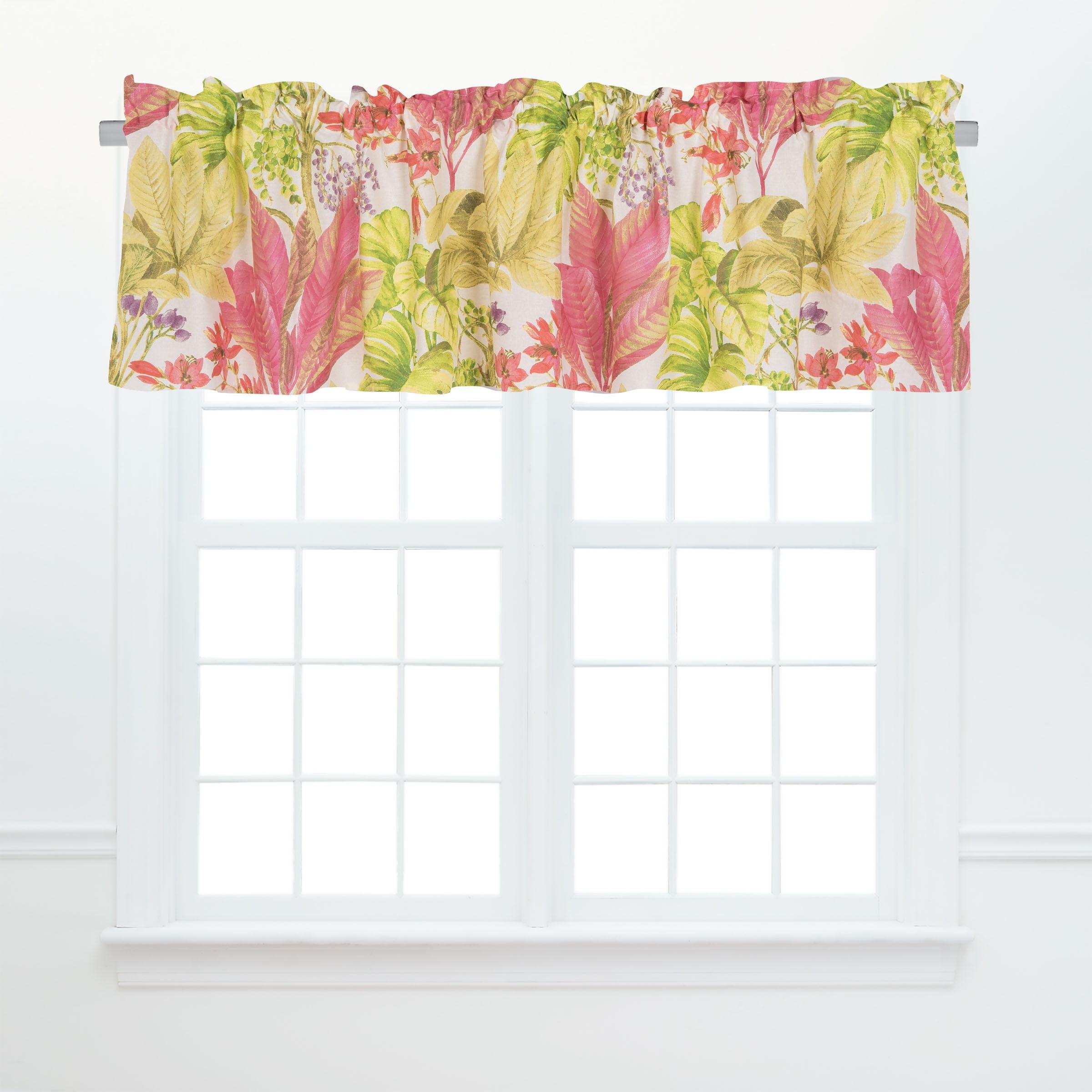 Moana Tropical Cotton Light Filtering Valance with Rod Pocket