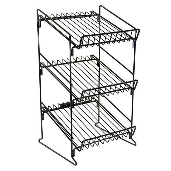 Mobile Merchandisers 3-Shelf Wire Counter Display, 12 1/2”W x 22 3/4”H x 12 1/2 inch