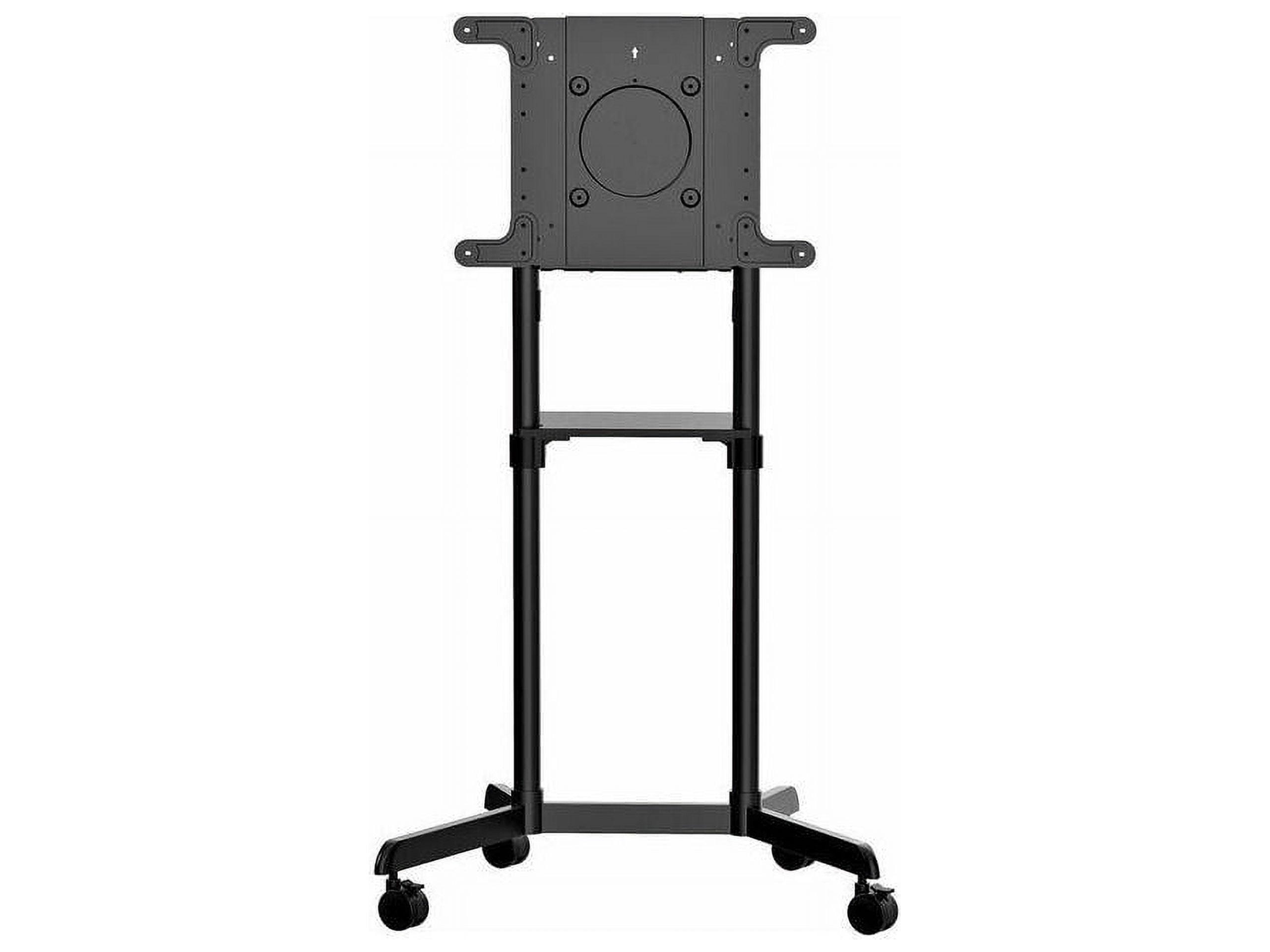 VersaTilt 37"-70" Black Mobile TV Stand with Rotating Mount and Shelf