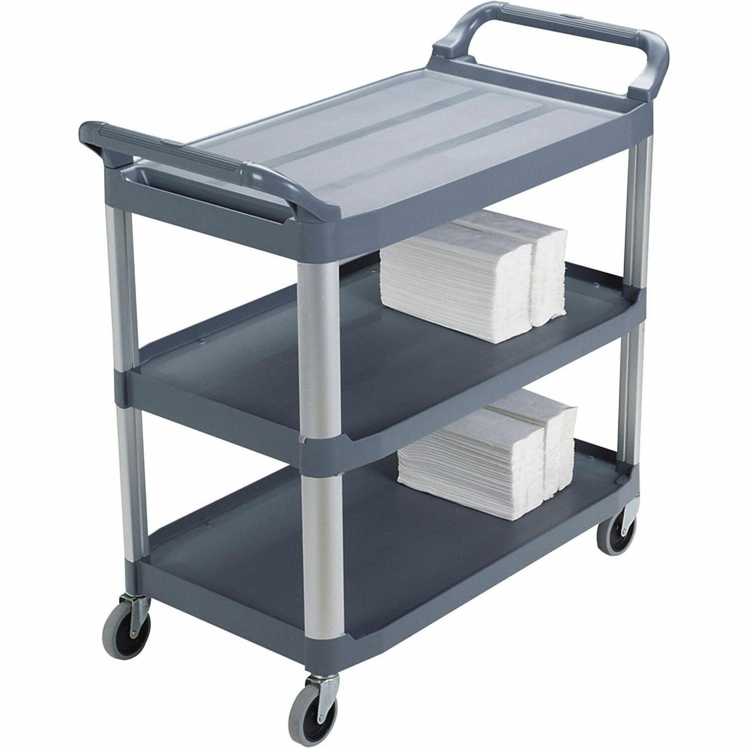 Rubbermaid Commercial Utility Cart,300 lb. Load Cap., PE FG409100GRAY