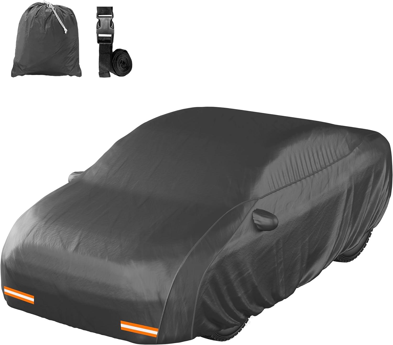 Mockins Heavy Duty XS Sedan Car Cover - 175"x70"x60" - 250g PVC Cotton Lining