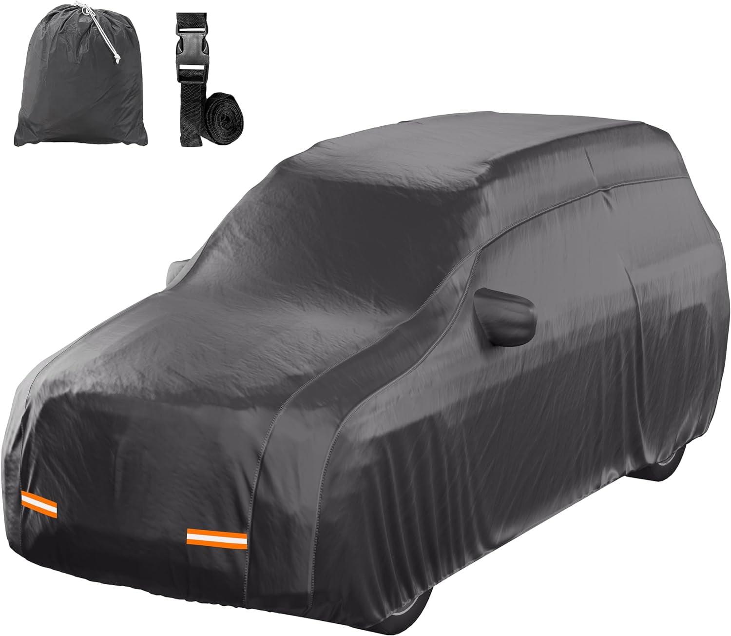 Mockins Heavy Duty Large SUV Car Cover - 200"x75"x75" - 250g PVC Cotton Lining