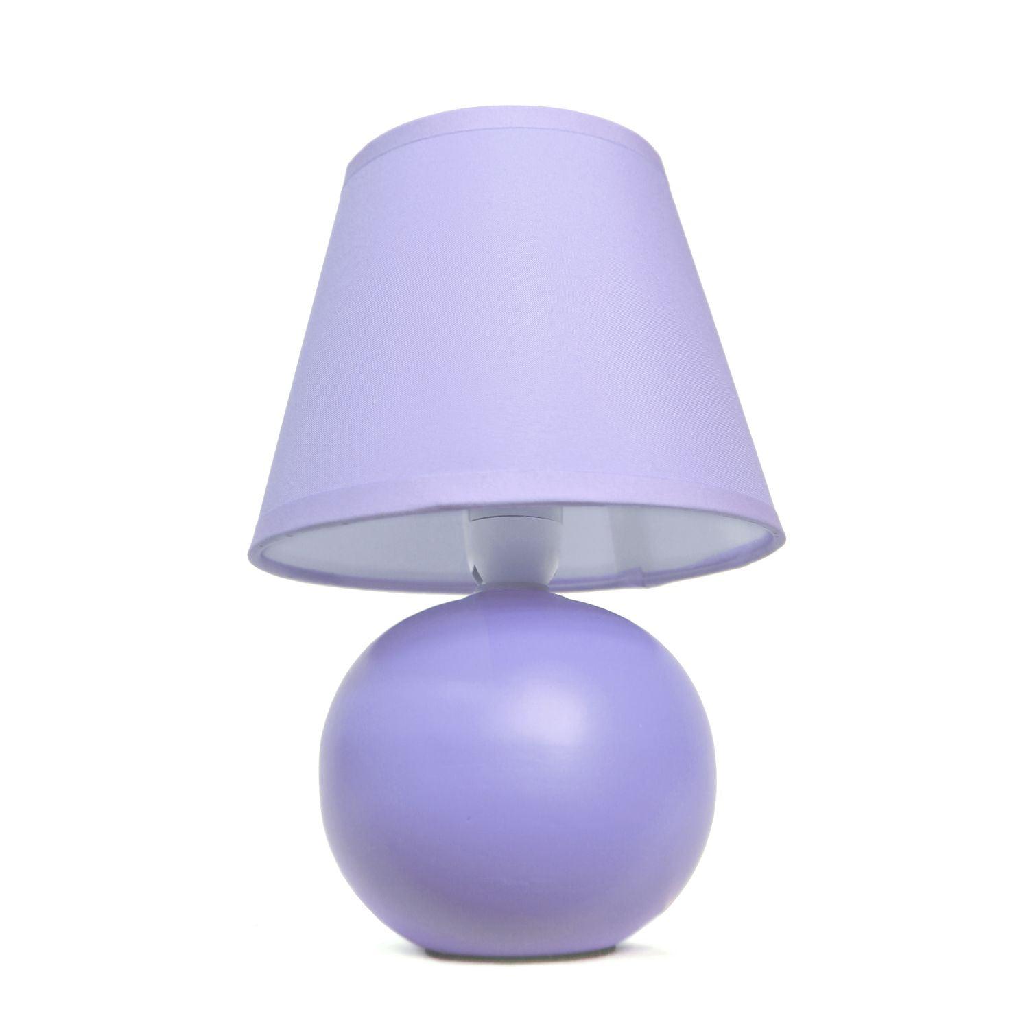 Mod Lighting and Decor Mini Globe Table Lamp with Tapered Shade - 8.5" - Purple