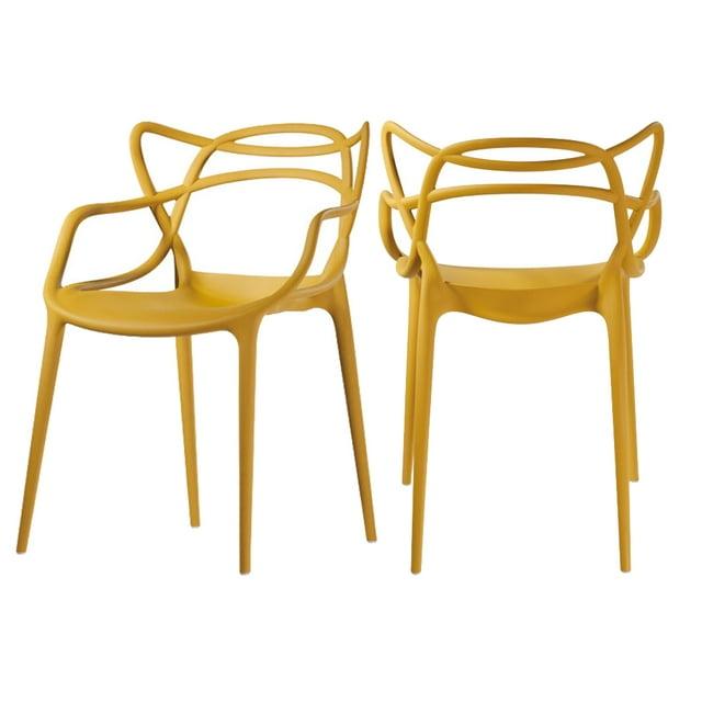 Mod Made MM-PC-006-Yellow Loop Chair - Yellow