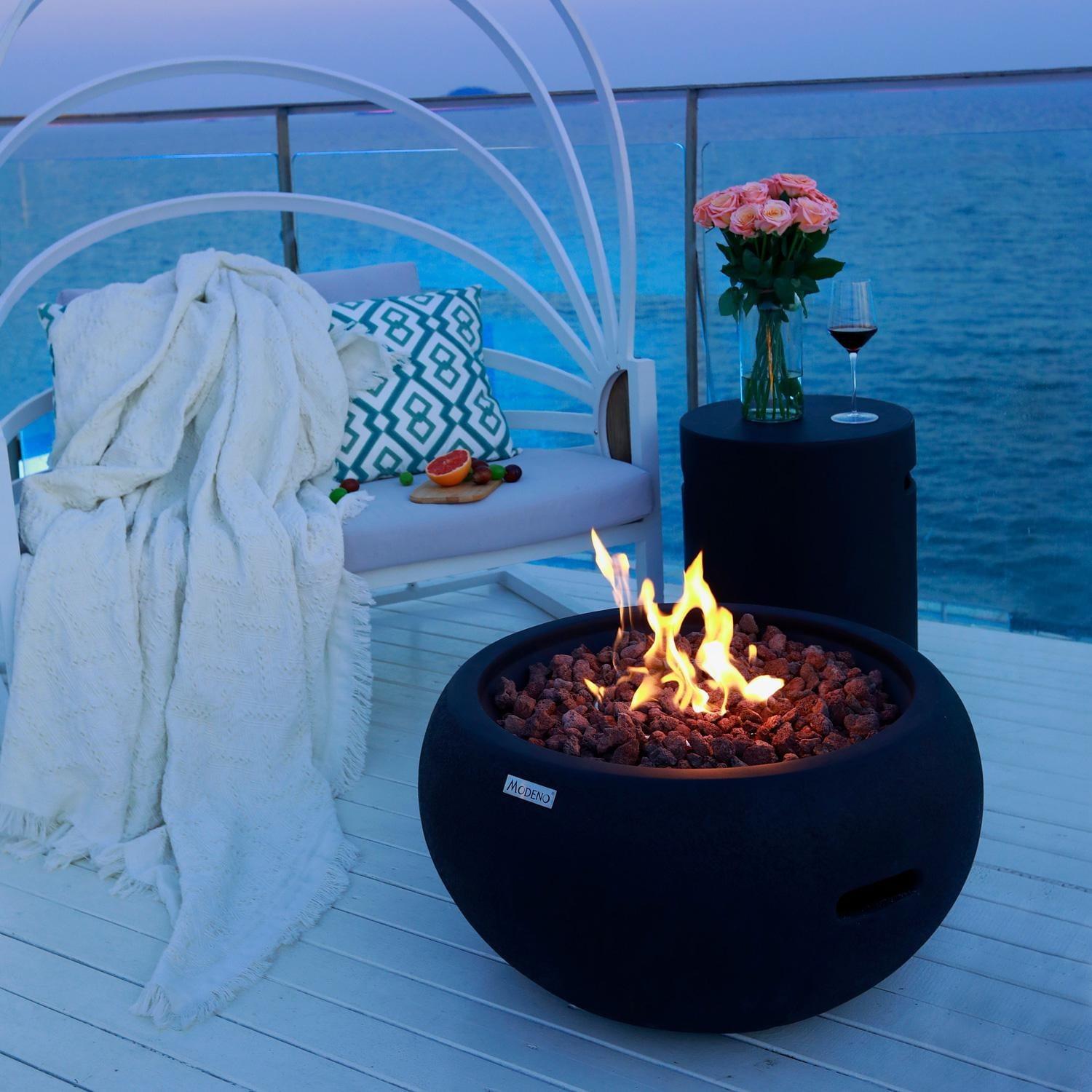 York Concrete Natural Gas Fire Pit