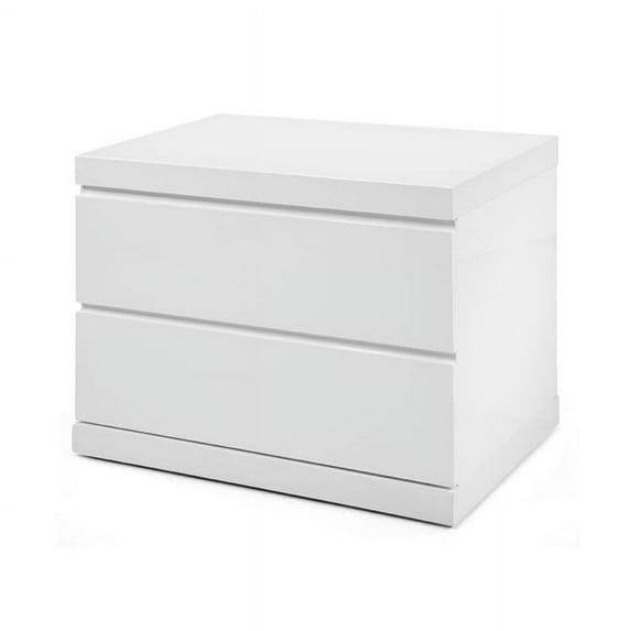 24" X 16" X 18" White Nightstand