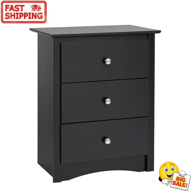 Salt Spring 3 Drawer Tall Nightstand Drifted - Prepac