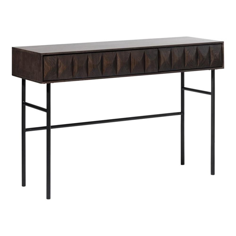 Modern 46-inch Wide 2-Drawer Console Table - Espresso Oak