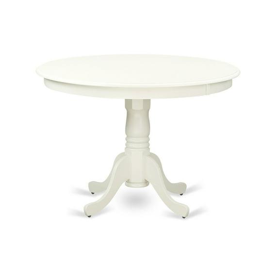 East West Furniture Hartland 5-piece Wood Dining Set in Linen White/Cream