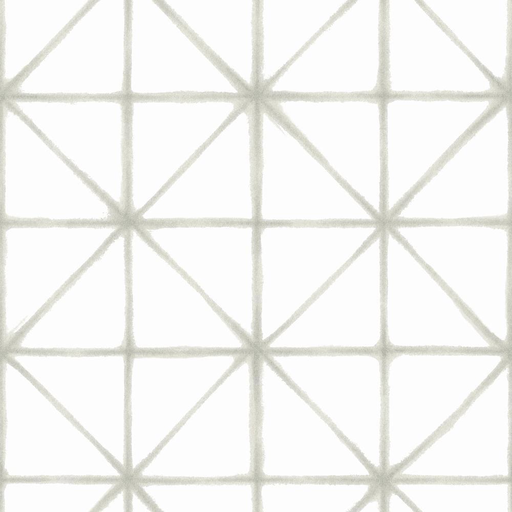 Neutral Geometric Pattern Peel and Stick Vinyl Wallpaper