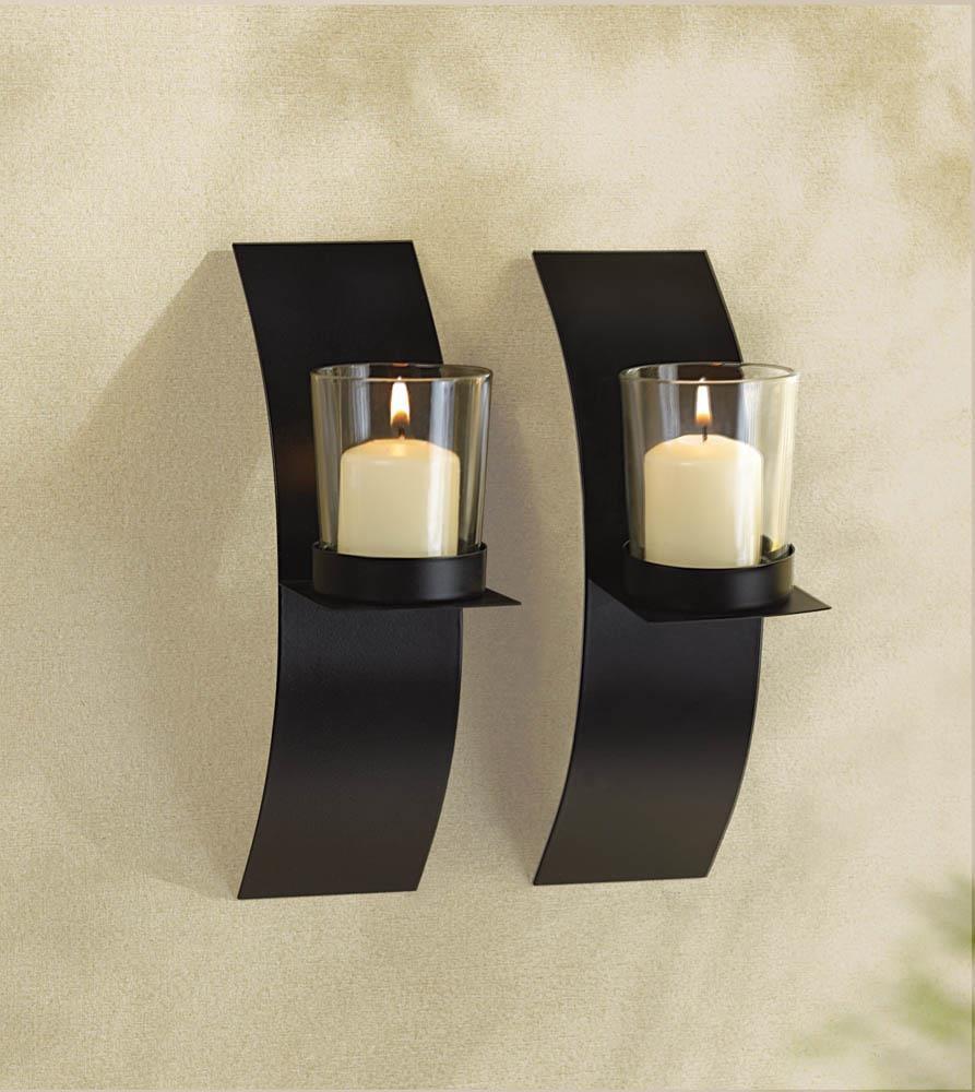 Festival Elegance Iron Wall Sconce with Clear Glass Cup