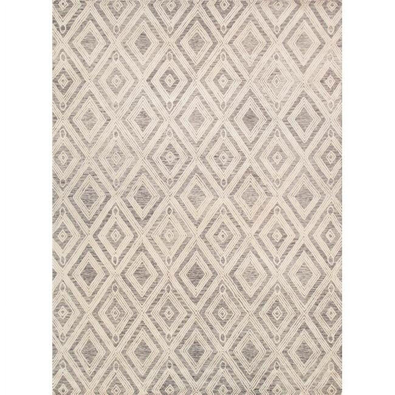 Hand Tufted Viscose Geometric Rug