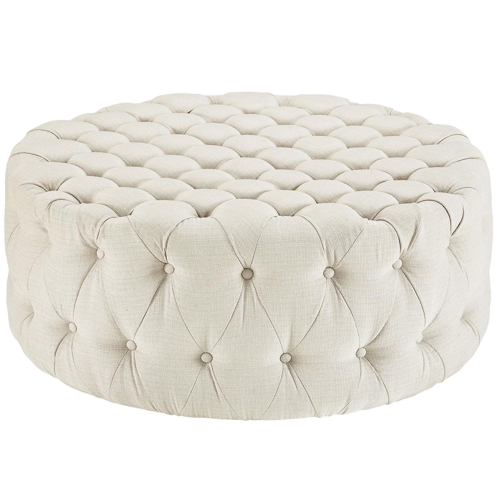 Modway Copper Grove Harrison Blue Amour Fabric Ottoman