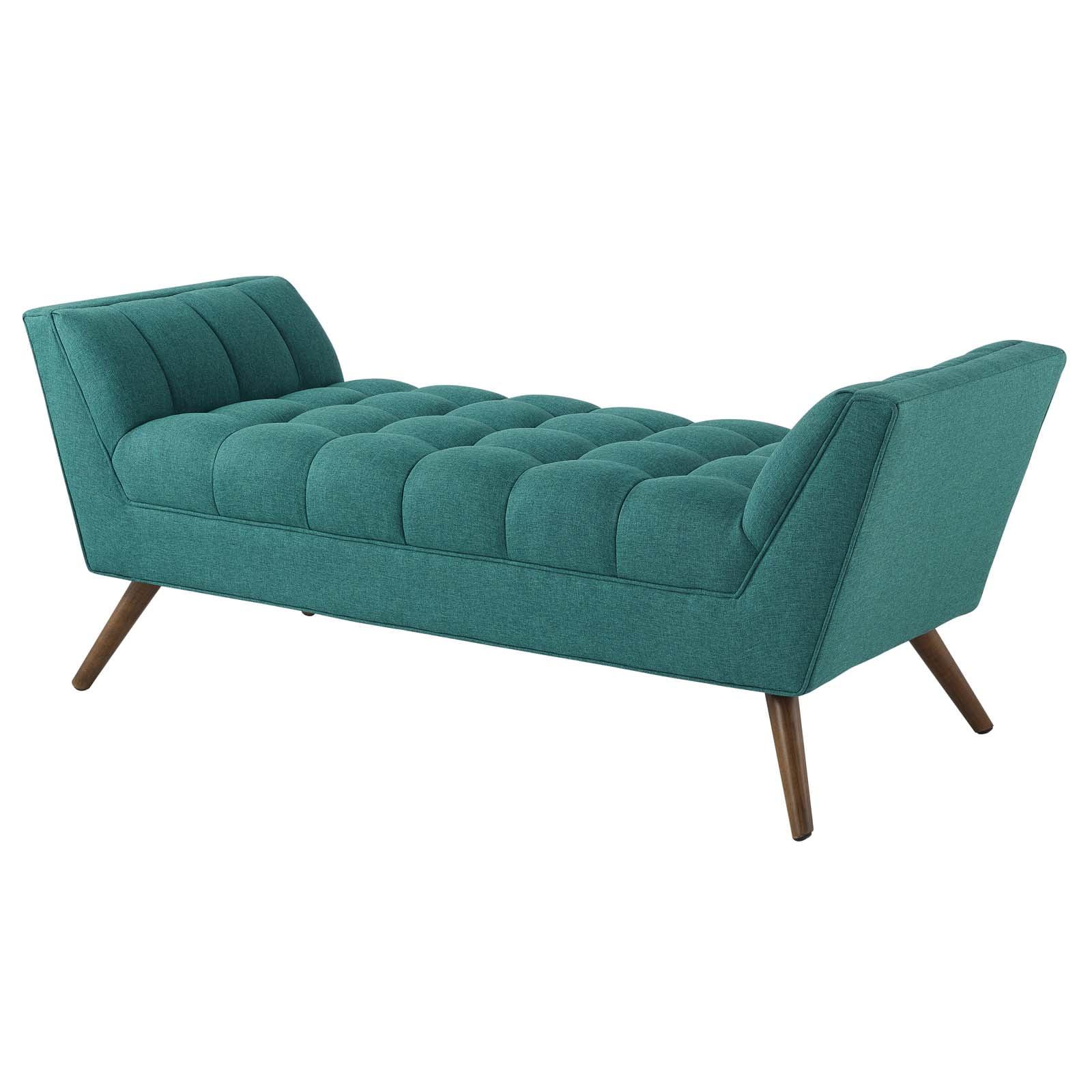 Carson Carrington Lieksa Mid-century Medium Fabric Bench by Modway