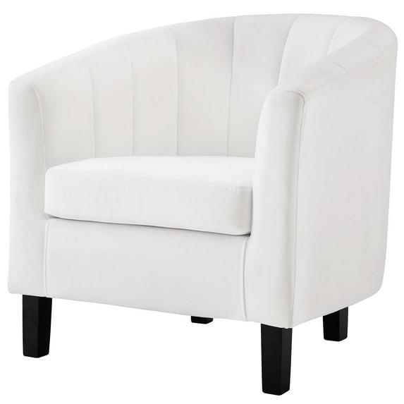 Modway Prospect Channel Tufted Performance Velvet Armchair White