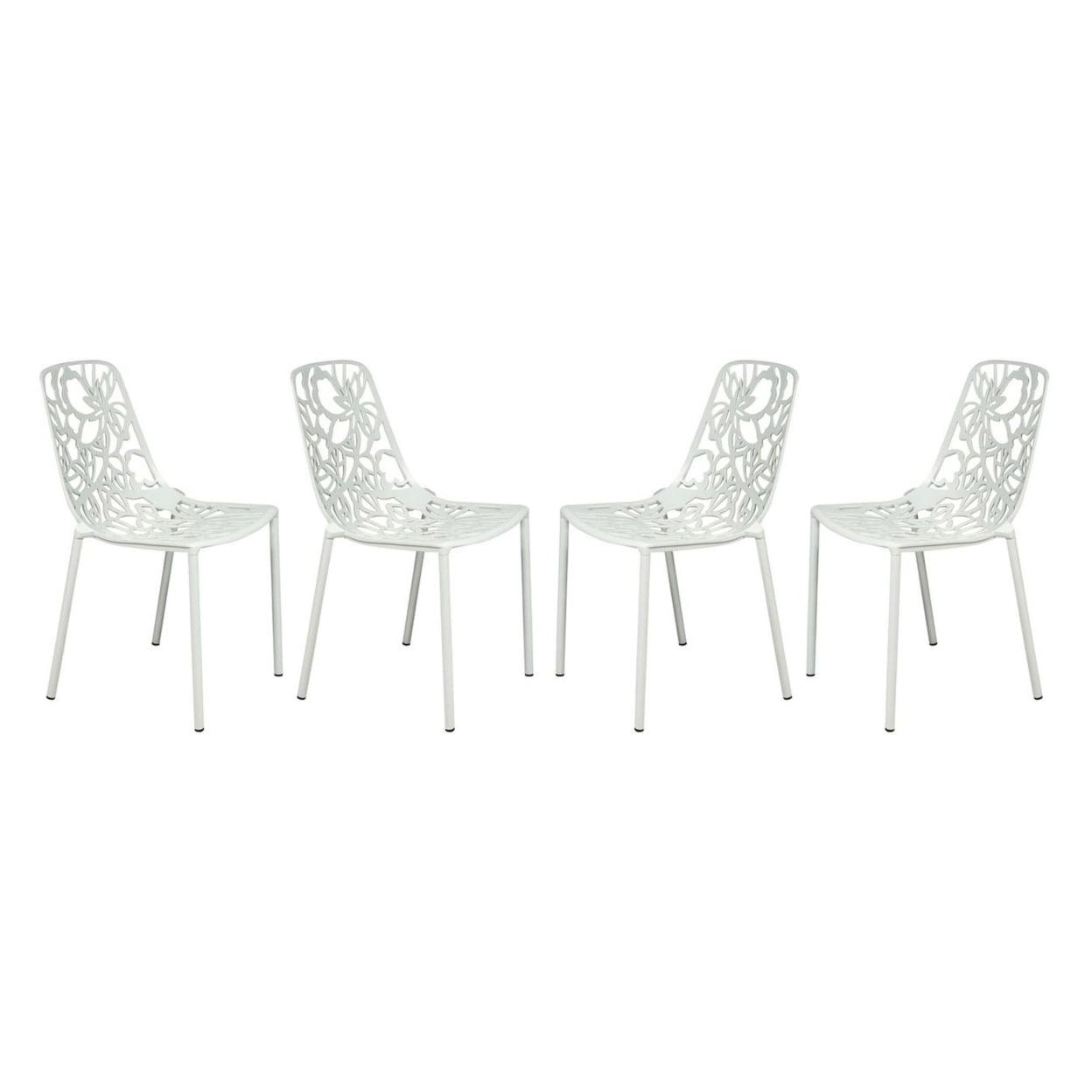 LeisureMod Devon Modern Aluminum Outdoor Stackable Dining Chair