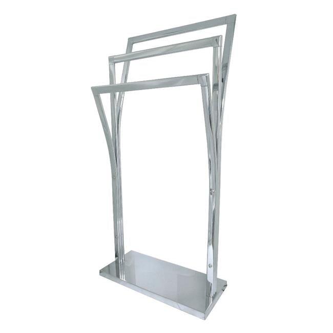 Polished Chrome Freestanding Y-Style Towel Rack