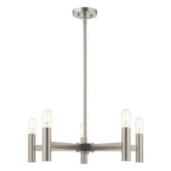 Livex Lighting Copenhagen 5 - Light Chandelier in  Brushed Nickel