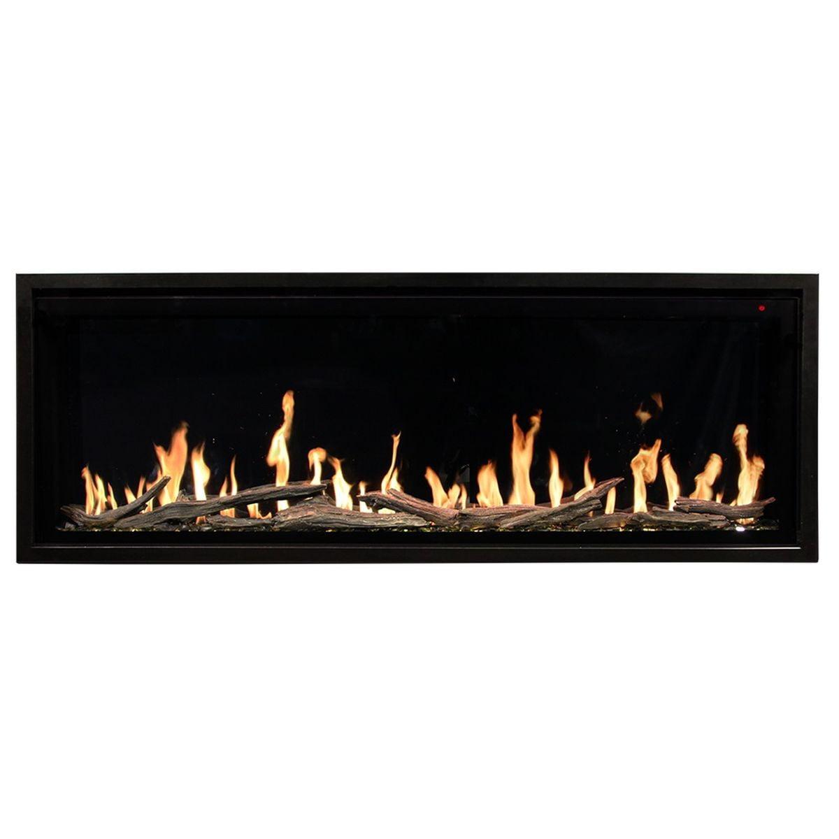 Orion Slim 52-Inch Black Glass Linear Electric Fireplace