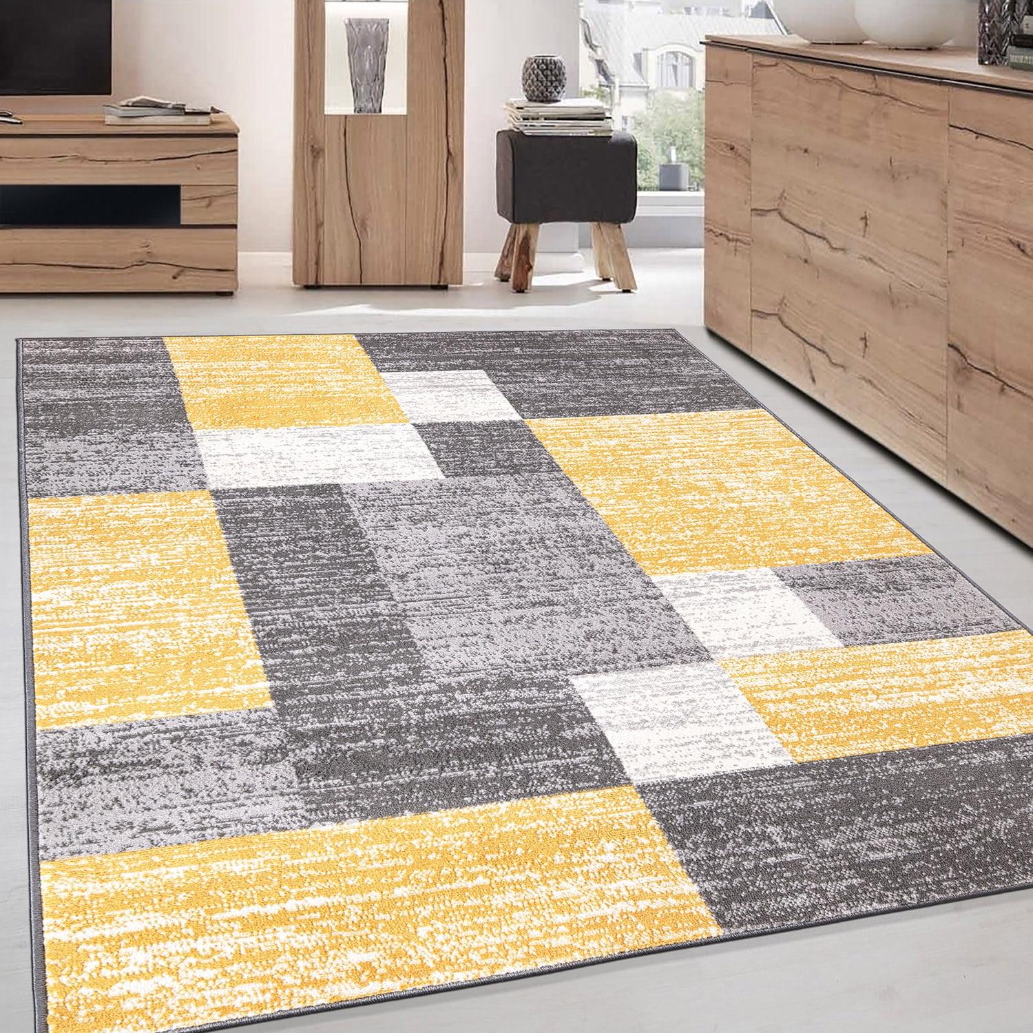 World Rug Gallery Modern Geometric Boxes Area Rug