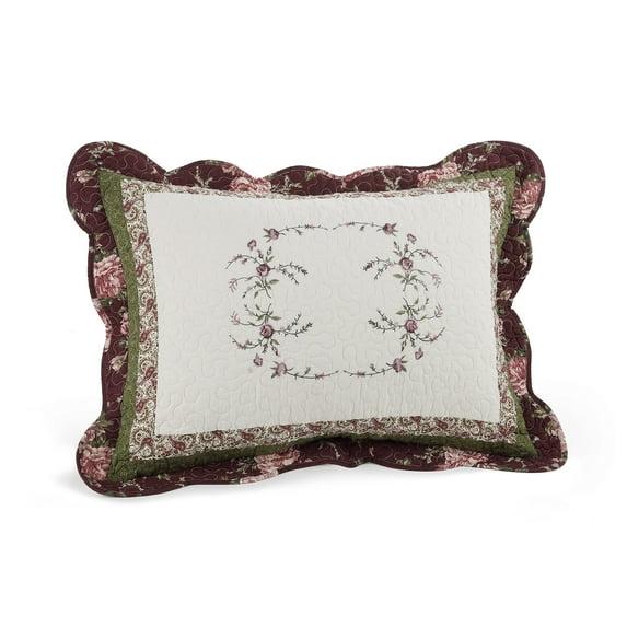 Modern Heirloom Brooke Embroidered Floral Single Pillow Sham