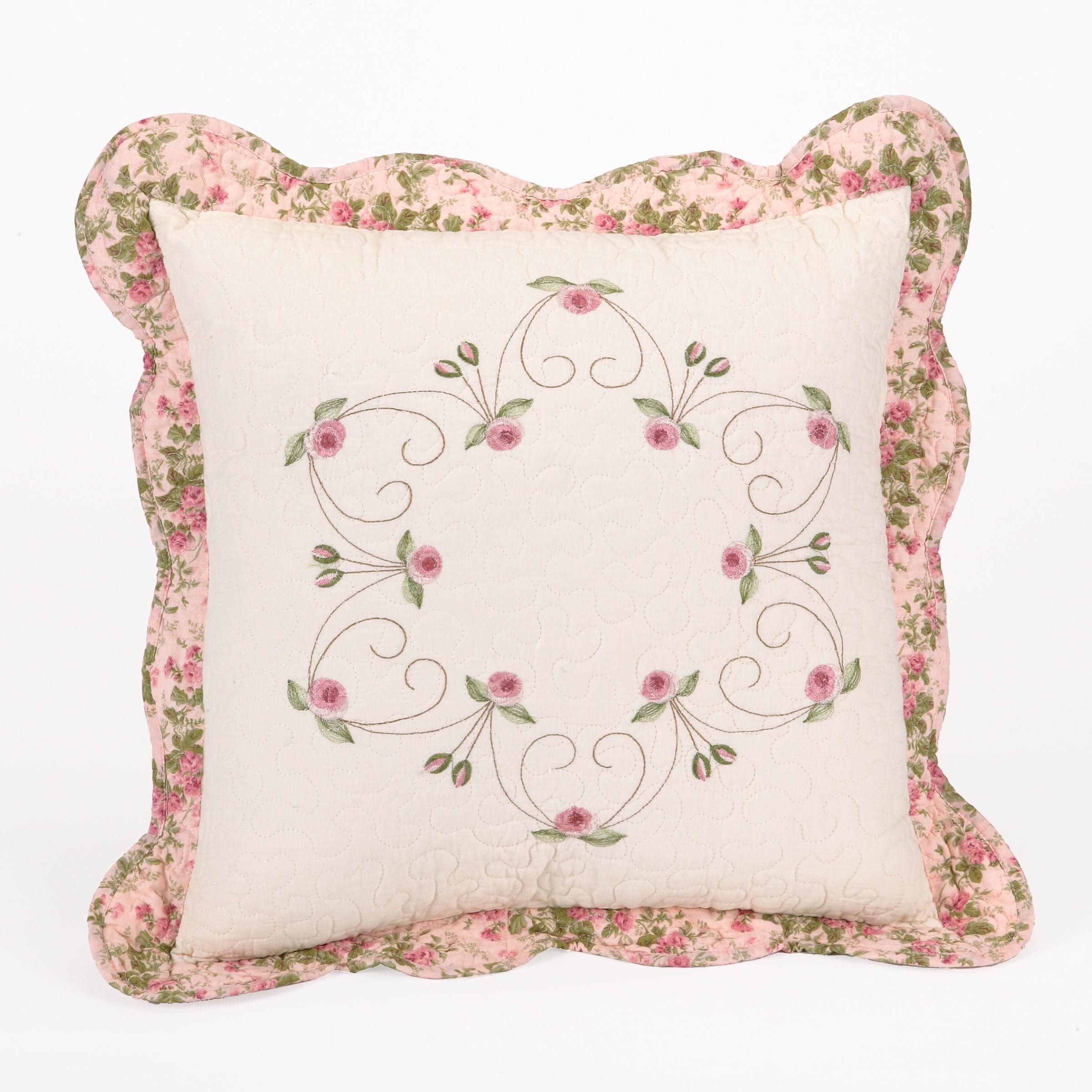 Felisa Square Embroidered Pillow