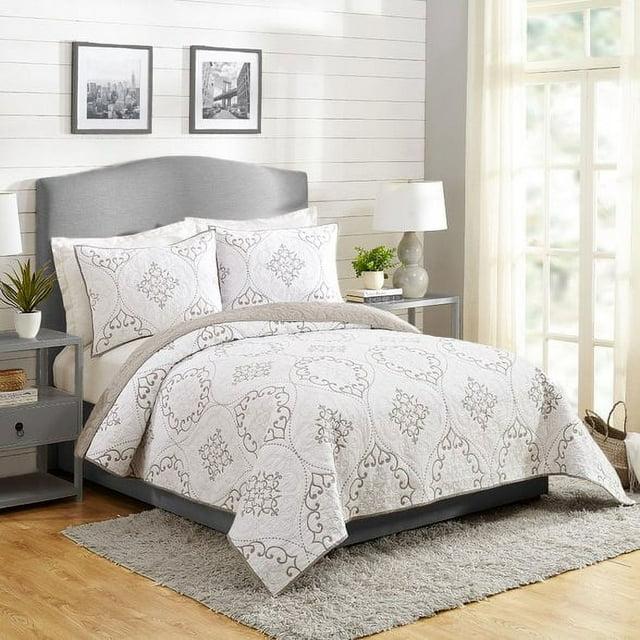 Modern Heirloom Chambers 3-Piece Embroidered Quilt Set
