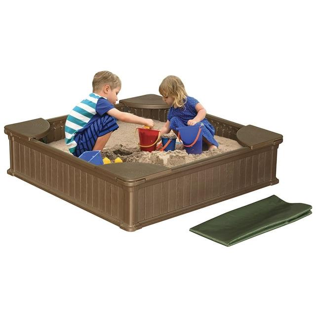 Vandue Corporation Vandue Corporation 48.6'' x 11.8'' Plastic Sandbox with Cover
