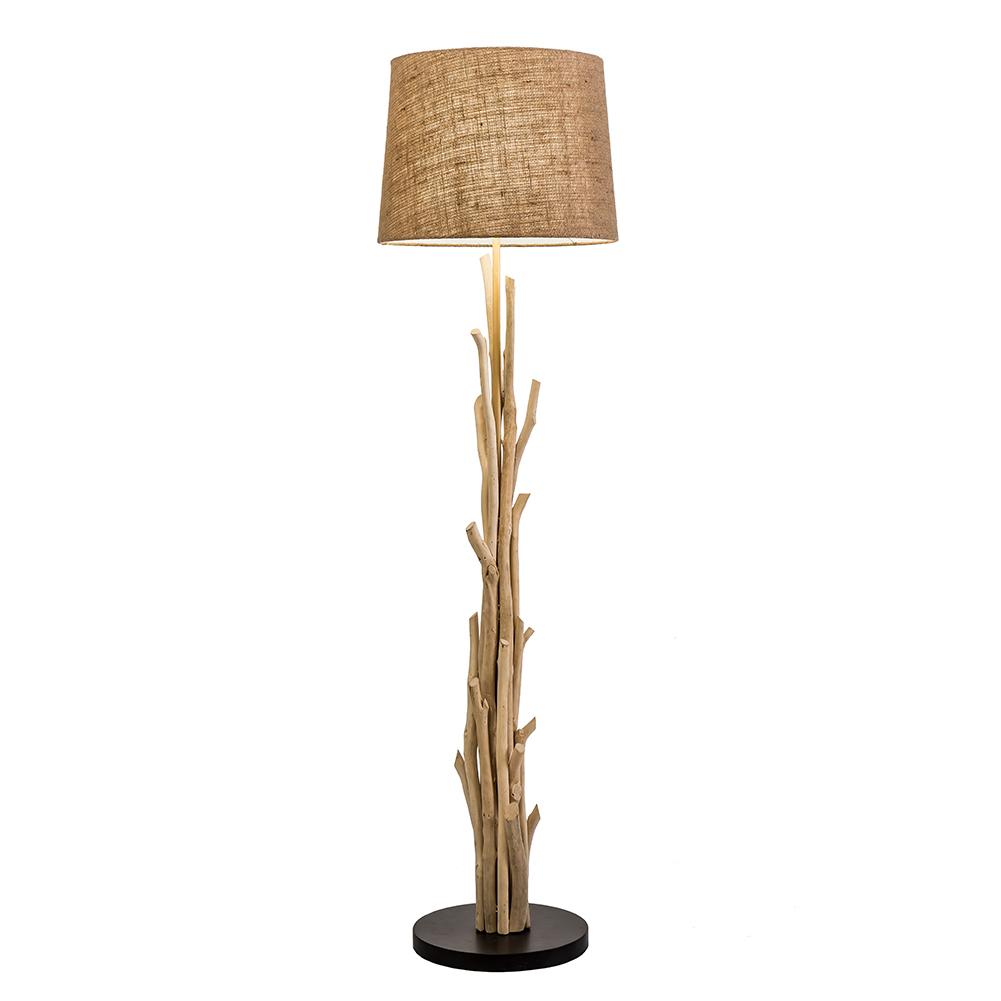Modern Home Nautical Driftwood Branch Wooden Floor Lamp (Dark Beige)