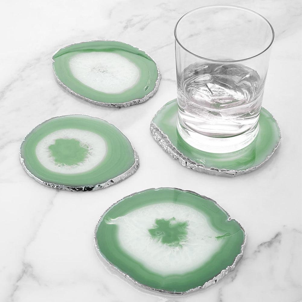 Modern Home Set of 4 Natural Agate Stone Coasters