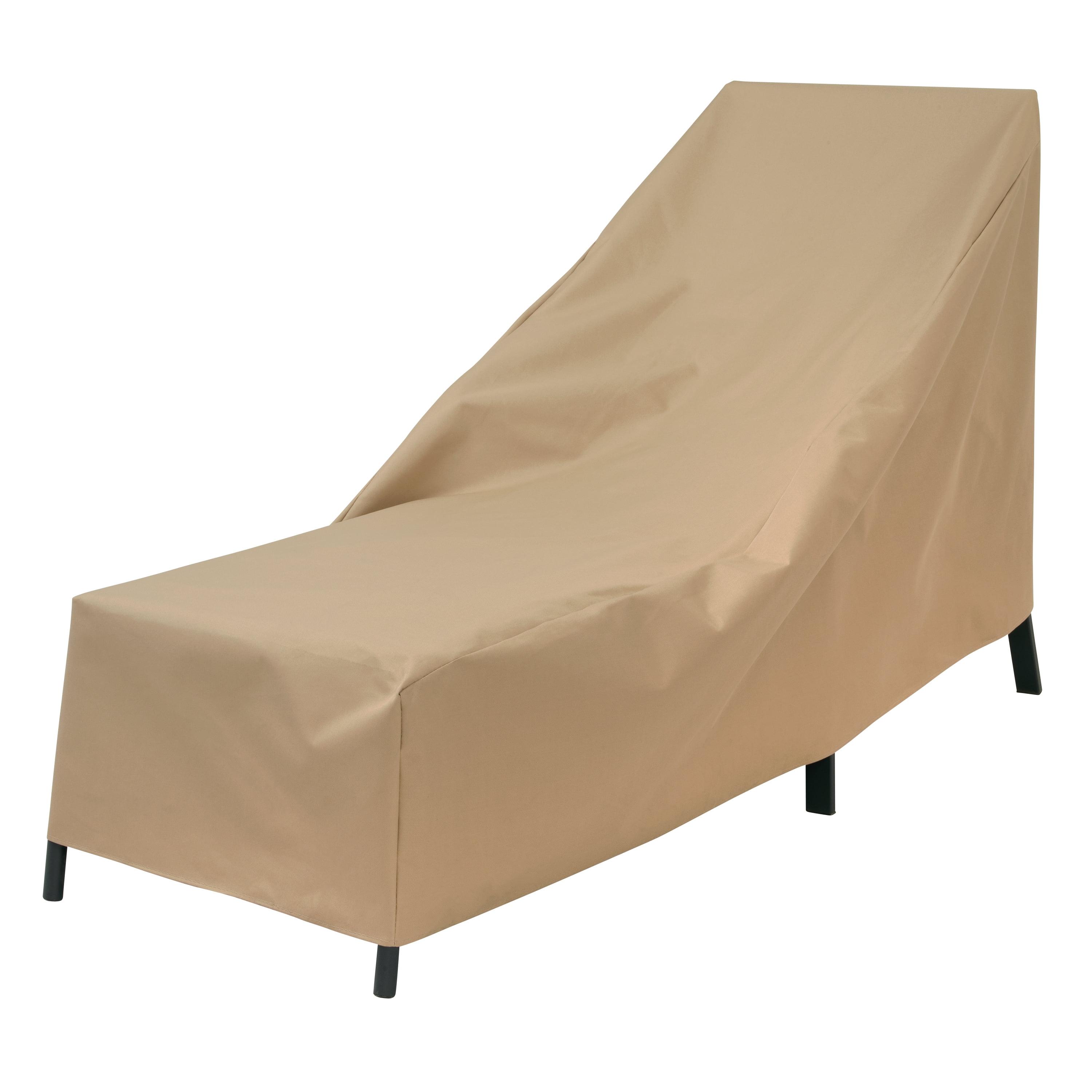 Heavy Duty Beige Waterproof Patio Chaise Lounge Cover