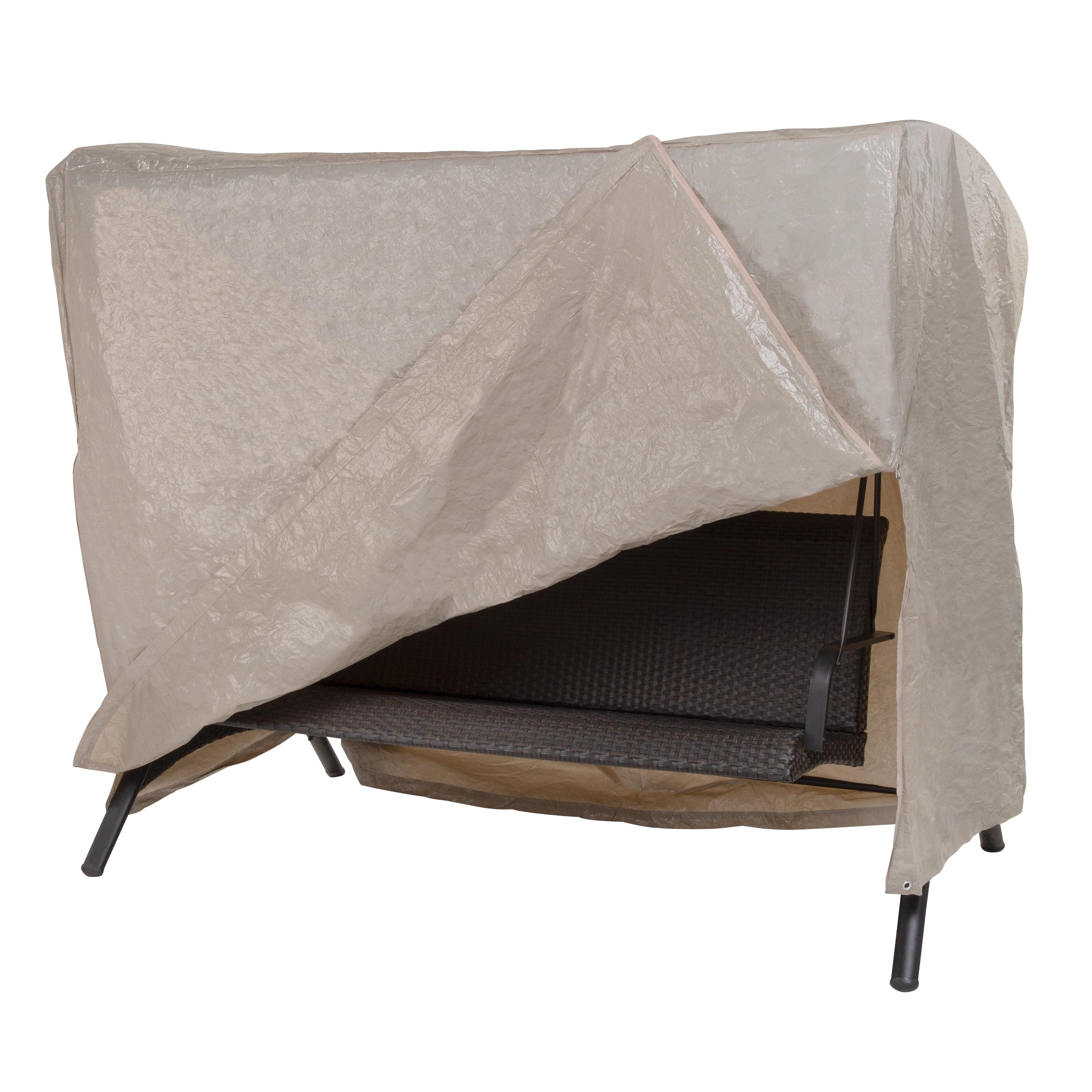 Beige Weather-Resistant Outdoor Patio Swing Cover