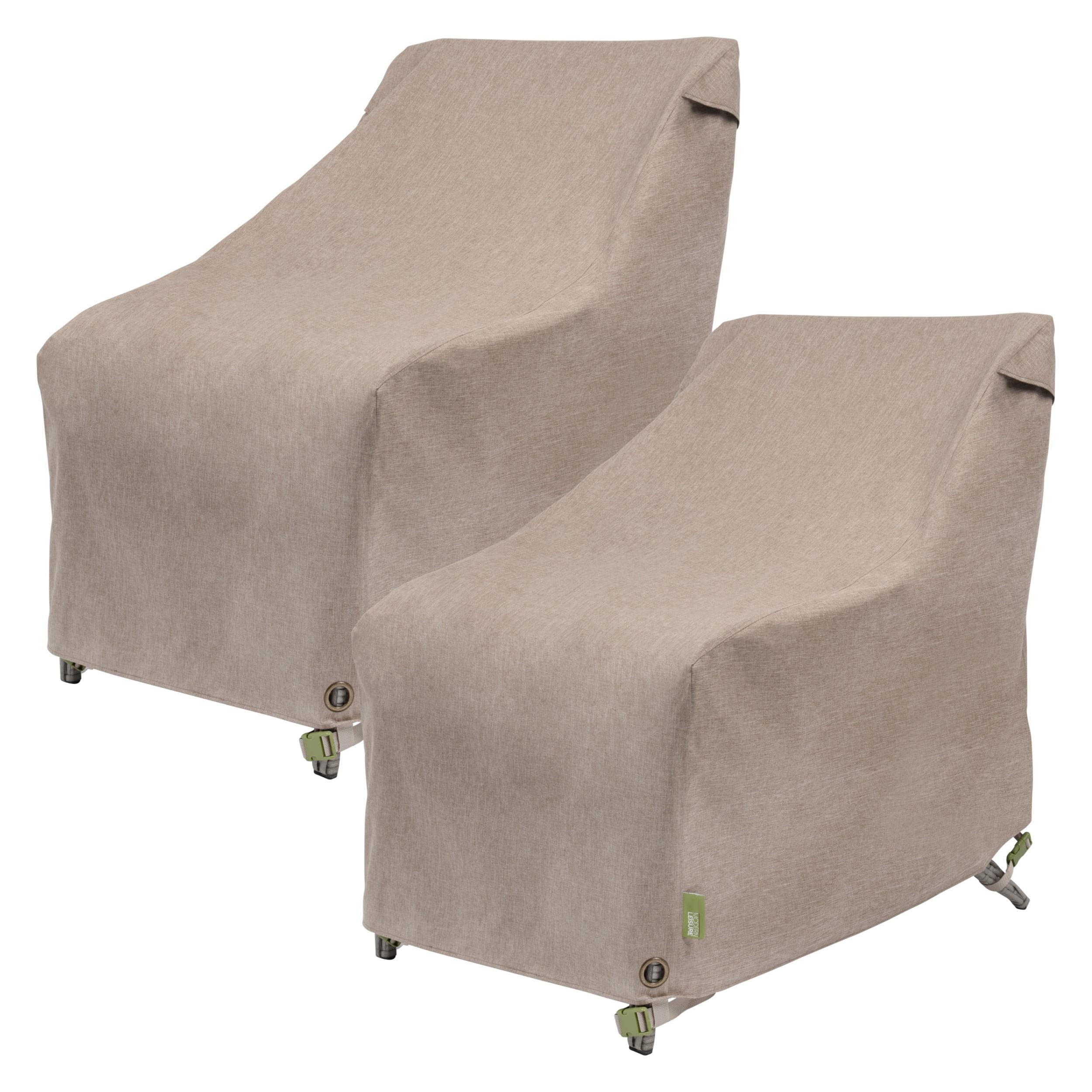 Modern Leisure Garrison Patio Swivel Lounge Chair Cover, 2-PK, 37.5"L x 39.25"W x 38.5"H, Sandstone (Set of 2)