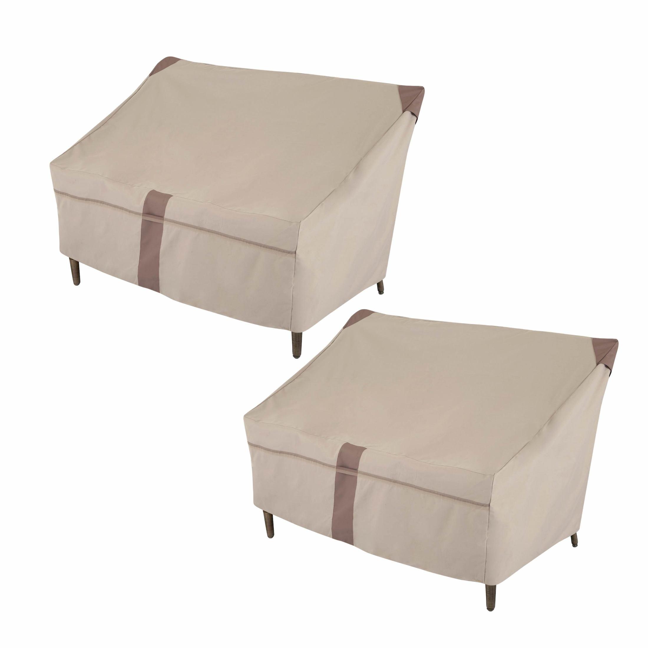 Modern Leisure Modern Leisure Monterey Patio Swivel Lounge Chair Cover, 2-Pack, 37.5"L x 39.25"W x 38.5"H, Beige (Set of 2)