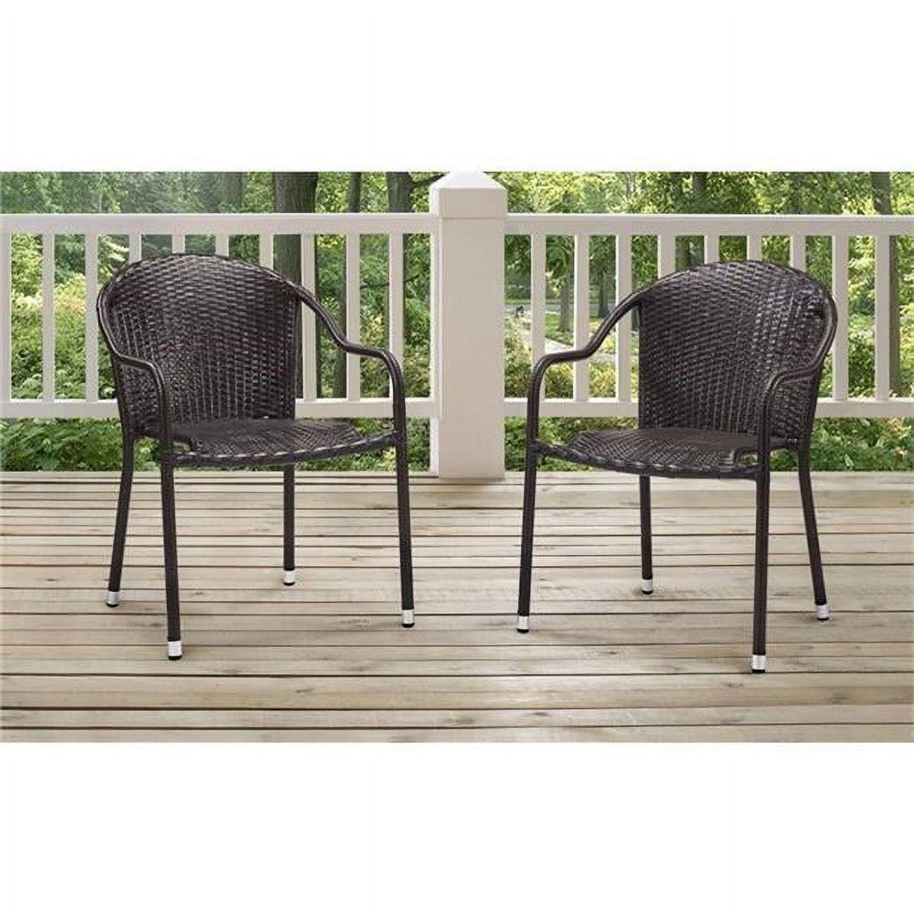 Palm Harbor Brown 3-Piece Outdoor Wicker Seating Set