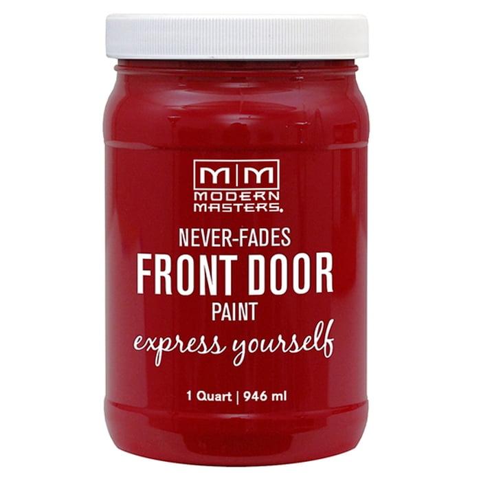 Sophisticated Satin Red Acrylic Front Door Paint 1 qt