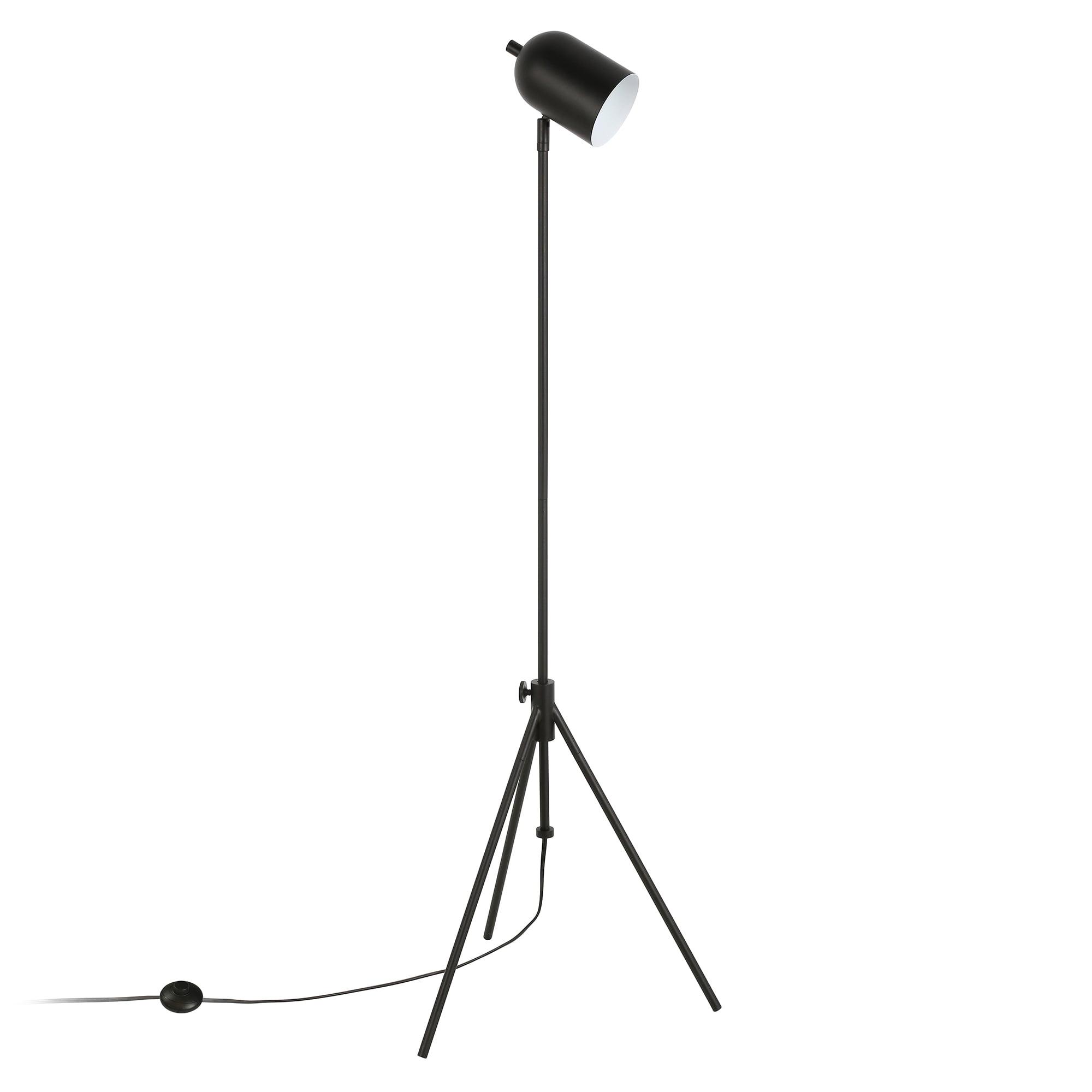 Bruno Blackened Bronze Tripod Floor Lamp with Voice Control