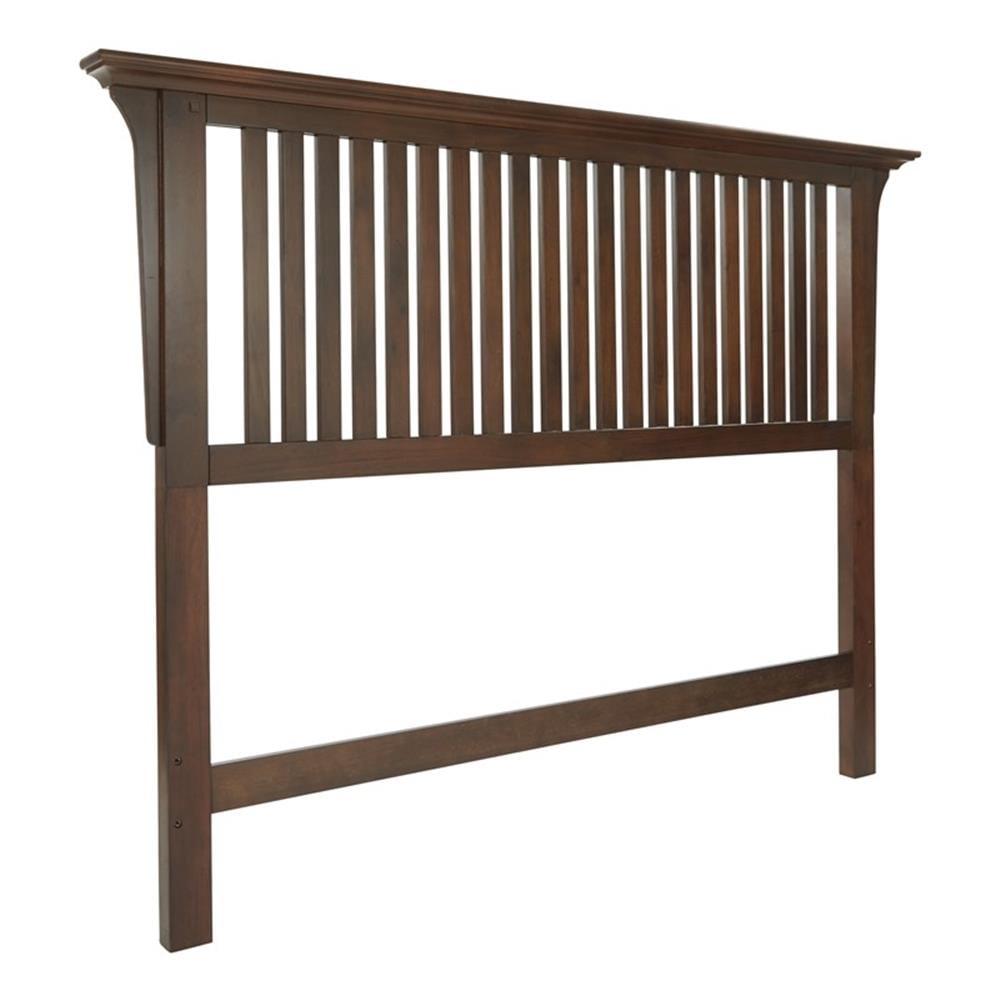 Modern Mission Queen Headboard in Wood  Vintage Oak Finish