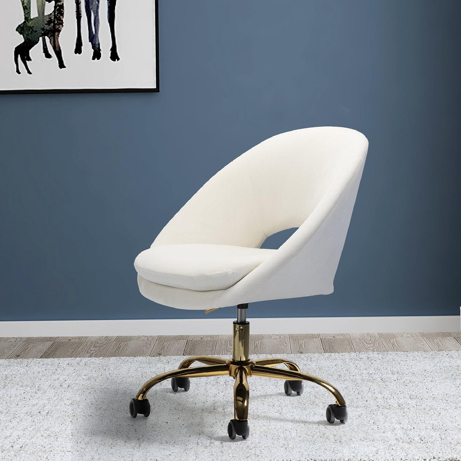 Louise Velvet Modern Task Chair with Ergonomic Design