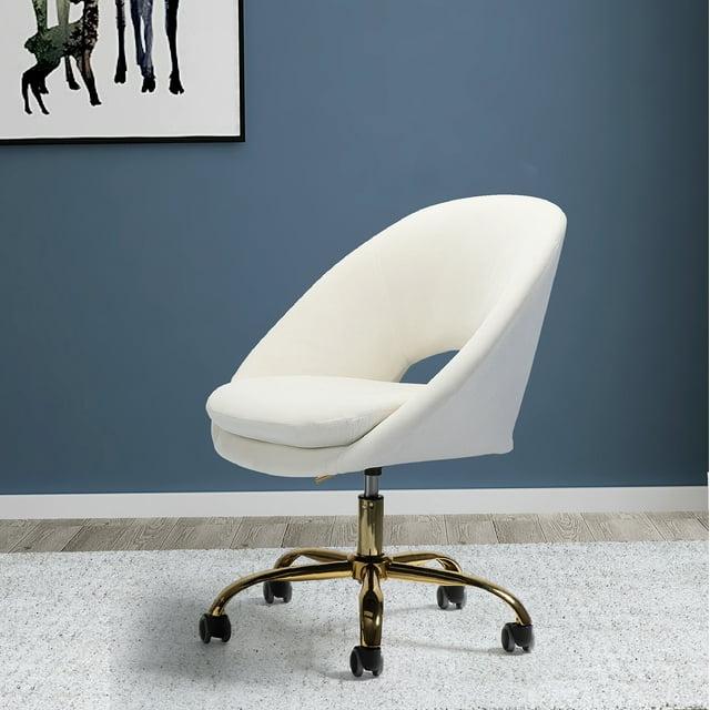 Louise Velvet Modern Task Chair with Ergonomic Design
