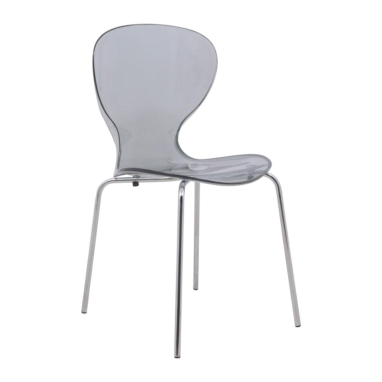 Modern Transparent Black Acrylic Dining Side Chair