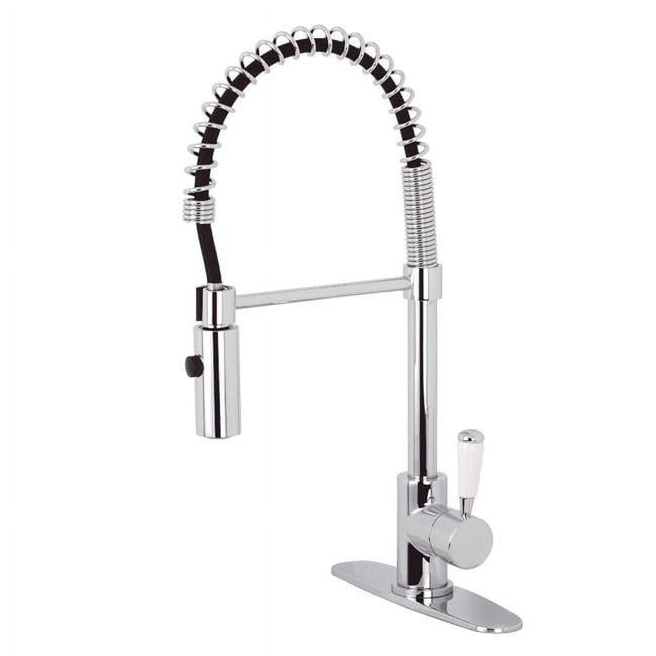 Paris Polished Chrome Single Handle Pull-Down Kitchen Faucet