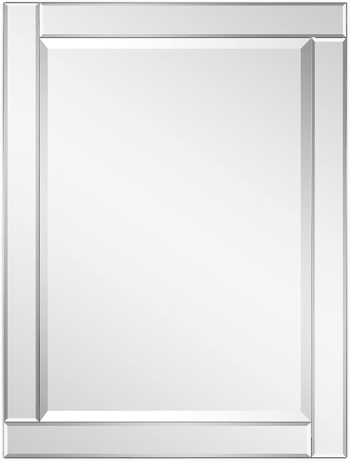 Elegant Full-Length 30x40 Silver Wood Framed Beveled Mirror