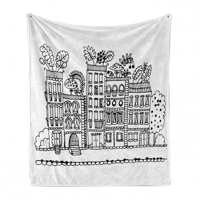 Ambesonne Fleece Throw Blanket