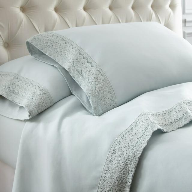 Modern Threads Modern Threads Yate Soft Microfiber Crochet Lace Sheets - Luxurious Microfiber Bed Sheets - Includes Flat Sheet, Fitted Sheet with Deep Pockets, & Pillowcases