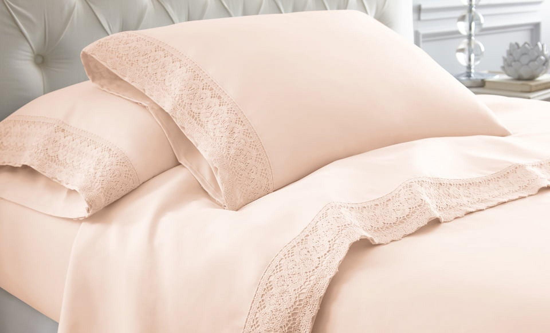 3 or 4 Piece Chochet Lace Microfiber Sheet Set.