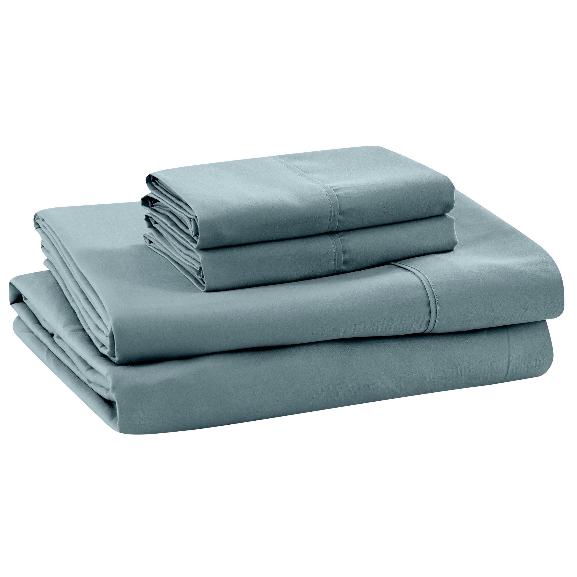 Modern Threads 4-Piece Solid Microfiber Adult Sheet Set, Ocean, Queen