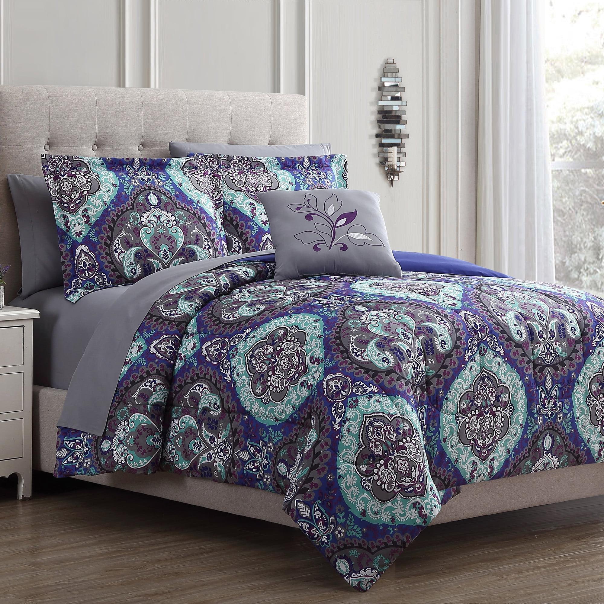 Modern Threads Printed Reversible Complete Bed Set Cathedral.